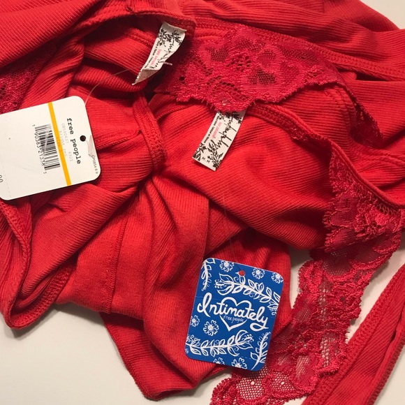 Free People Flipside Red Lace Tank Top - Picture 6 of 8